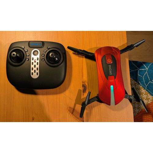 Jd-18tx Pocket Drone Red And Black (0.3mp)-Jingdatoys