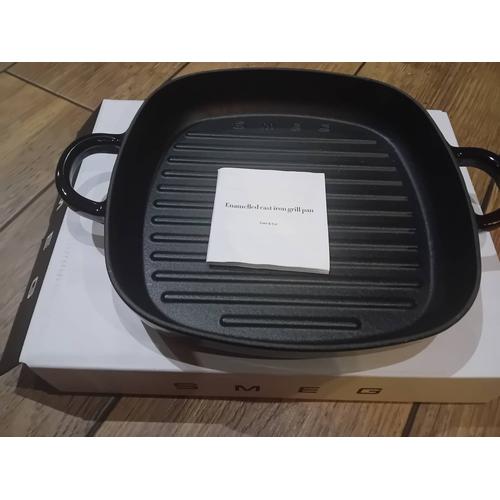 Poêle Smeg Grill Fonte Noire 26 Cm