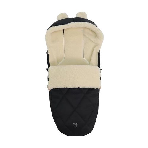 Chancelière Chaude Pour Poussette Xl Ears Wool Black - Noir