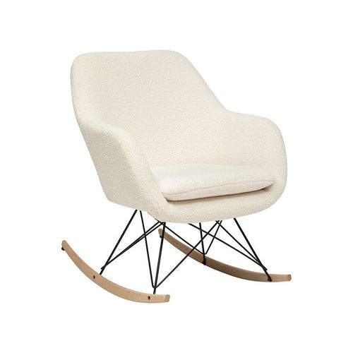 Rocking-Chair Effet Bouclettes Olmeto Blanc - Blanc