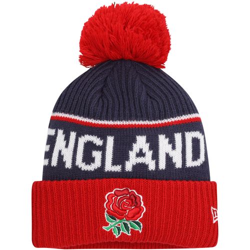 Bonnet En Tricot À Pompon Sport New Era England Rugby - Enfants - Rouge/Marine