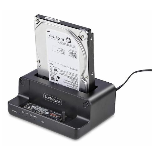 StarTech.com M.2 NVMe to 2.5/3.5" SATA Drive Duplicator, Dual Bay Cloner - Solid state / duplicateur de disque dur - 2 Baies (SATA-600 / PCI Express (NVMe)) - Conformité TAA