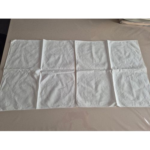Don De 2 Serviettes De Table En Tissu Fin Blanches