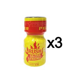 Lot De 3 Poppers Rush Ultra Strong 9 Ml Aphrodisiaque.