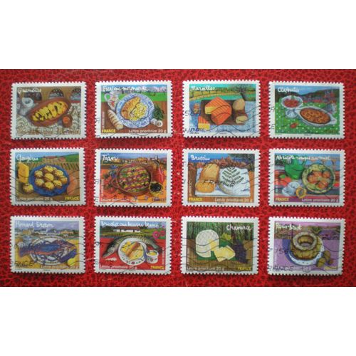 Les Saveurs De Nos Régions (1) - Premier Carnet - Série Complète De 12 Timbres Oblitérés - France - Année 2010