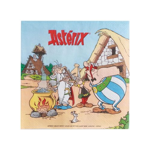 20 Serviettes En Papier Astérix 33 X 33 Cm