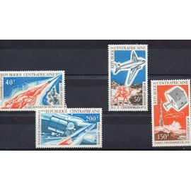 Centrafrique Timbres Avion Fusée , Satellite , 1972