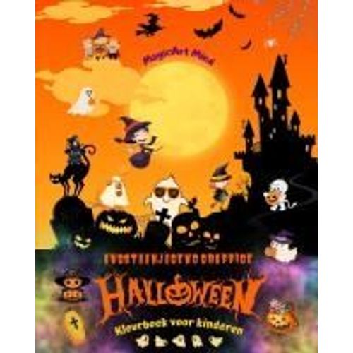 Angstaanjagend Grappige Halloween | Kleurboek Voor Kinderen | Schattige Horrorscènes Om Van Halloween Te Genieten