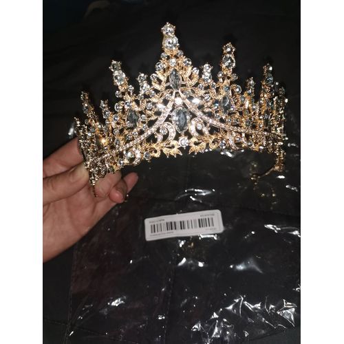 Couronne Or Et Strass De Princesse, De Reine, Pour Mariage, Pour Anniversaire... Taille Unique