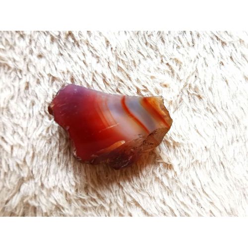 Agate Rubanée Rouge - Pierre Minéral Naturel Brut - 14 G