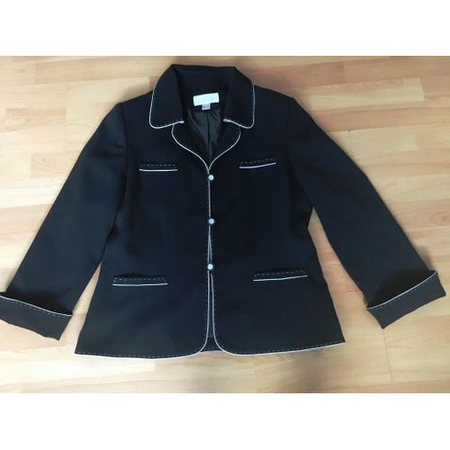 Veste Noire Liseret Blanc - Un Jour Ailleurs - 42