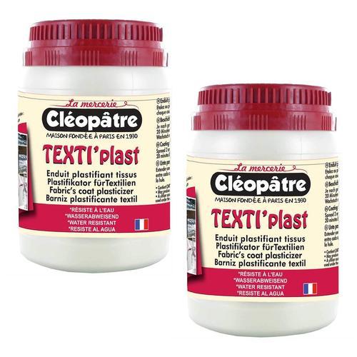 Cléopâtre Lot De 2 Texti'plasts En 250gr - Enduit Textile Pour Transformer Le Tissu En Toile Cirée