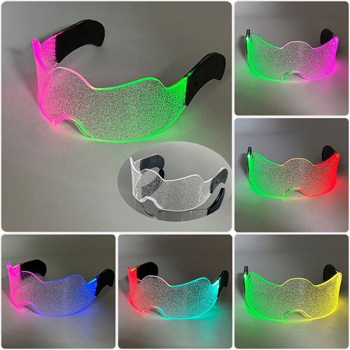 Lunettes Lumineuses Led Colorées Shoous Cool,Néon Brillant,Clignotant,Fête,Boîte De Nuit,Dj,Danse,Décor De Fête - Type High Quality Type L