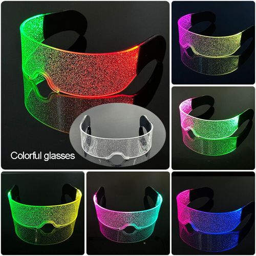 Lunettes Lumineuses Led Colorées Shoous Cool,Néon Brillant,Clignotant,Fête,Boîte De Nuit,Dj,Danse,Décor De Fête - Type High Quality Type K
