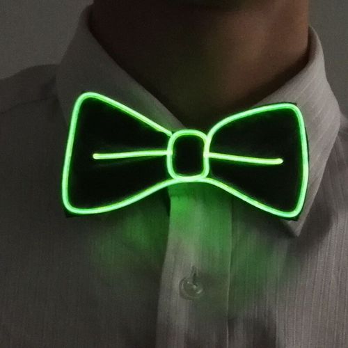 Chapeau fedora lumineux à LED multicolore,chapeau panama lumineux,chapeau de messieurs avec costume pour la danse rave,accessoires de fête de mariage - Type C-lime green