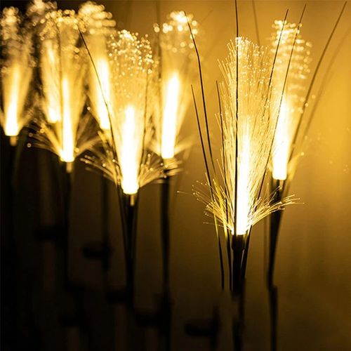 Lampes De Jardin Solaires À Led,Lampe De Roseau Étanche Extérieure,Lampe De Pelouse De Cour De Noël,Décoration De Fête De Mariage - Type Warm White