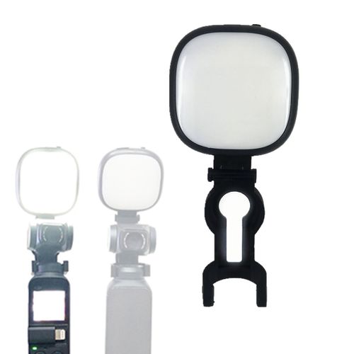 Lampe de remplissage Led réglable 5600K/3200K + adaptateur de pince de support pour DJI Osmo Pocket,Selfie Portable