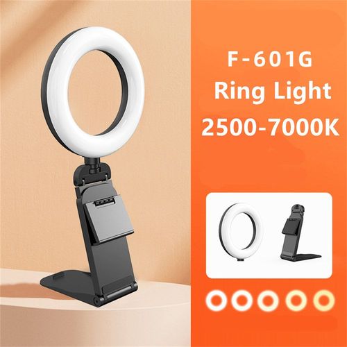 Anneau lumineux LED avec support de téléphone,pour selfie,ordinateur portable,vidéo conférence,maquillage - Type Ring Light