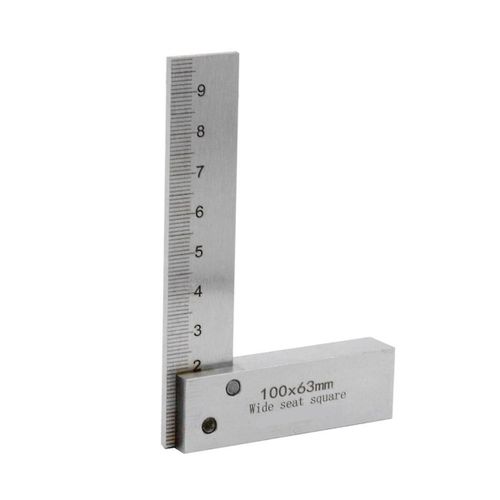 Outil carré de machiniste Outil de mesure de charpentier droit à 90 degrés Règle à angle droit Règle carrée de type L avec base large B