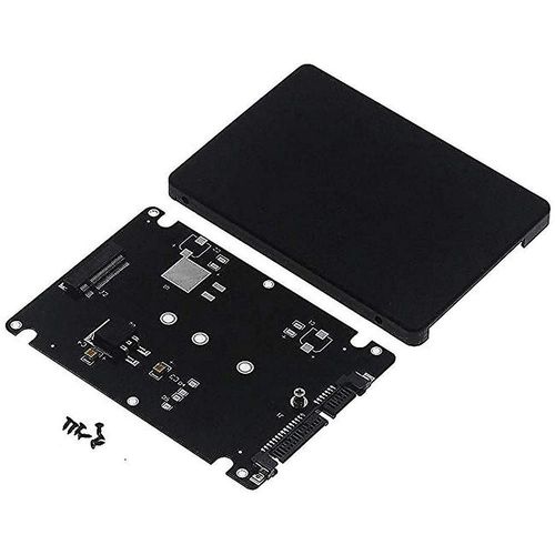 Boîtier de carte adaptateur M.2 NGFF vers SATA SSD/MSATA vers SATA de 2,5 pouces (touche B pour adaptateur PC M2 +M Desktop S