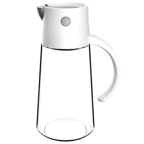 Bouteille de distributeur d¿huile d¿olive, burettes de distribution de vinaigre en verre à bascule automatique, carafe à condiments de 18 oz avec