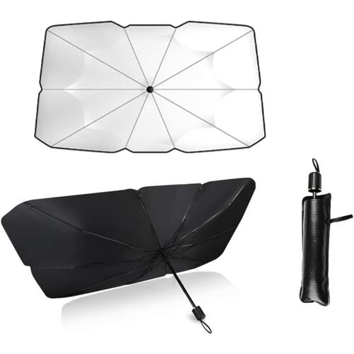 Pare-Soleil Pour Auto,Pare-Brise,Intérieur,Parasol De Voiture Pliable,Bloque 99,9 % Des Rayons Uv Pour Voiture,Suv,Camion,Poids Lourd(140x79cm)