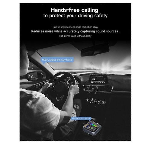 Bluetooth 5.3 Fm Émetteur Adaptateur De Voiture Chargeur De Voiture 42w Pd30w Hifi Effet Sonore Sans Fil Appel Mains Libres Lecteur Mp3 Usb