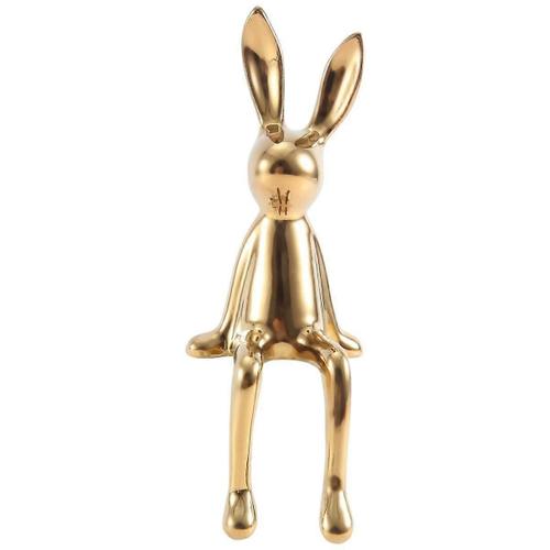 Statues de lapin Artisanat en céramique Brillant Moderne Nordique Animal Figures Ornement Décoratif Animal Figures Or