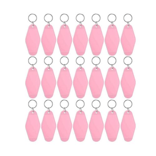 24 Pcs Vintage Motel Porte-Clés Bricolage Blanc Hôtel Porte-Clés Transfert De Chaleur Blanc Porte-Clés En Vrac Sublimat
