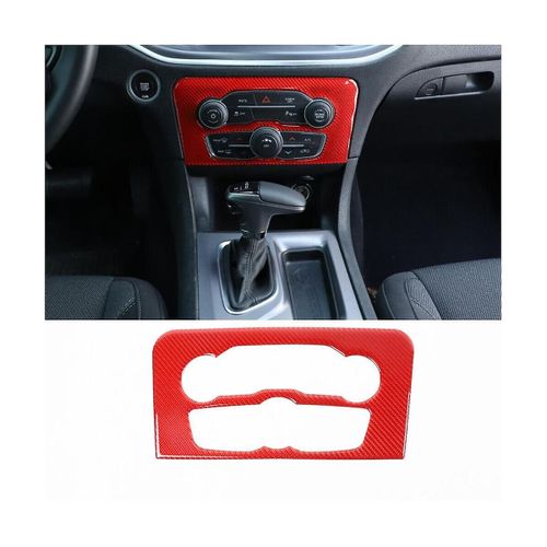 Bouton de l¿interrupteur de climatisation central Couvercle du panneau de garniture pour chargeur 16-21 Grille d¿aération intérieure Panneau de garniture Rouge Carbo