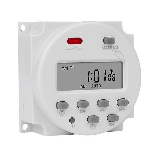 Intervalle De 1 Seconde 220v Interrupteur De Minuterie Numérique Lcd 7 Programmateur De Relais Temporisé Programmable Hebdomadaire Cn101s