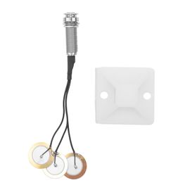 Microphone De Contact Piézoélectrique 3 Micros Transducteurs Avec Broche D¿Extrémité Pour Kalimba