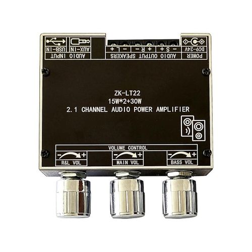 -LT22 5.1 Carte d¿amplificateur de puissance Bluetooth Double carte d¿amplification 15W 2.1 canaux avec caisson de basses 30W f