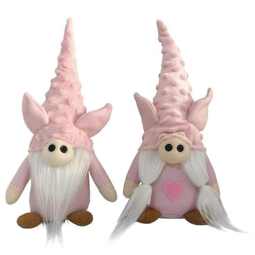 Gnomes Poupées En Peluche, Poupée Cochon En Peluche, Décoration À La Main Poupée Sans Visage Figurine Naine Rose, Décoration De Bureau À La Maison