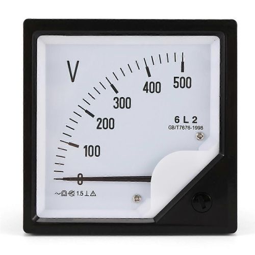 6L2 Voltmètre AC 500V Pointeur Type Voltage Mètre En-tête Mécanique