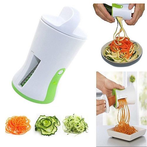 1 pc Entonnoir en spirale Râpe à légumes ABS en acier inoxydable Carotte Concombre Trancheuse Hachoir Légumes Sp