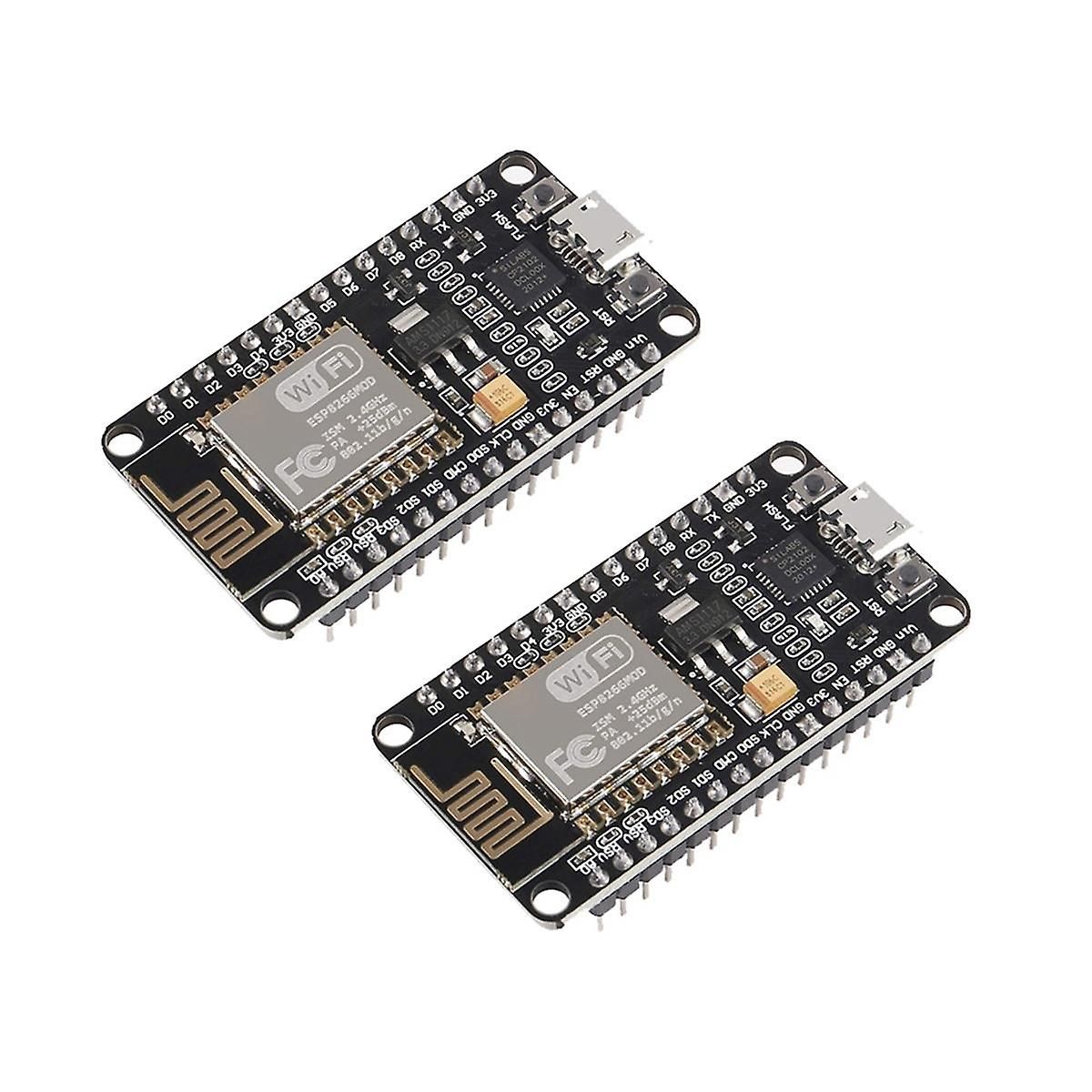 2Pcs ESP8266 NodeMCU CP2102 ESP-12E WiFi Module La carte de développement de l¿Internet des objets fonctionne pour IDE /