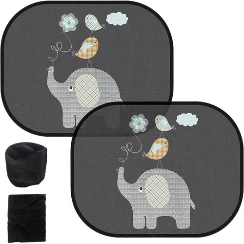 2 Pieces Baby Car Sunshade-44 * 36cm,Adapté Aux Vitres Latérales De La Voiture Pour Bloquer Les Rayons Uv,Pare-Soleil Auto-Adhésif Facile À Installer