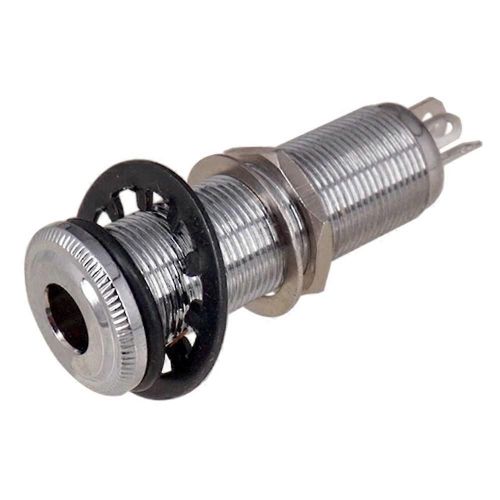 6.35mm Laiton Fileté Cylindre Basse Guitare Jack Micro Sortie Entrée Prise Prise Guitare Électrique Accessoires, Argent