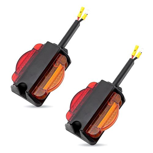 2pcs Ambre/Rouge Led Feux De Position Led Dégagement Remorque Feux Remorque Lumière Ensemble