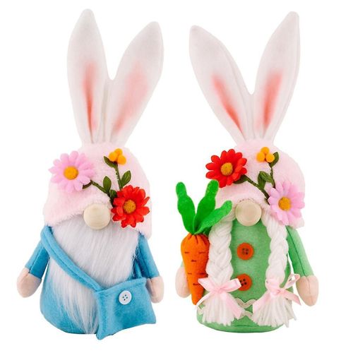 Lapin De Pâques Gnomes Peluche Decor : Décorations De Gnome Lapin De Printemps, Petite Poupée En Peluche Sans Visage Peluche Plateau À Plusieurs Niveaux Decor