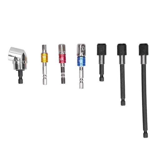 7 Pcs Adaptateur Douille Tige Hexagonale Métal Coloré Tournevis Embout Porte-Bit Kit Ensemble d¿Extension