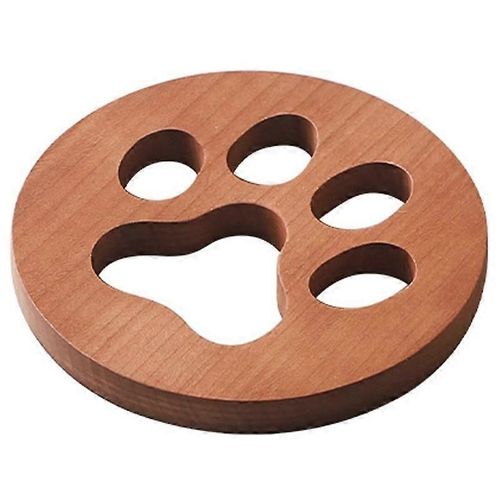 Dessous De Verre À Thé En Bois Massif Kungfu Thé Tasse Porte Ensemble À Thé En Bois Accessoires Griffe De Chat Creux Isolation Coaster, A