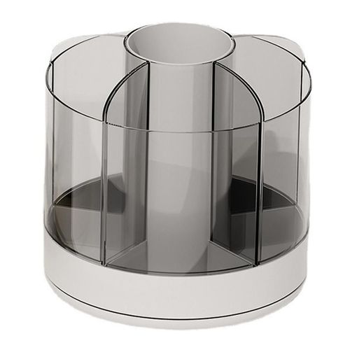 Organisateur De Crayon Rotatif 6 Compartiments 360 Plateau Tournant Boîte De Rangement De Cosmétiques Amovible Pinceau De Maquillage Rotatif Rond, A
