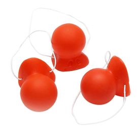 3pcs Rouge Clown Nez Klaxon Grinçant Nez De Clown Avec Corde Élastique Pour Adultes Cosplay Costume Acces