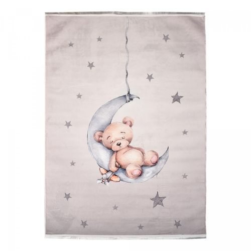 Tapis Enfant 160x230 Bear Gris, Très Doux Et Facile D'entretien