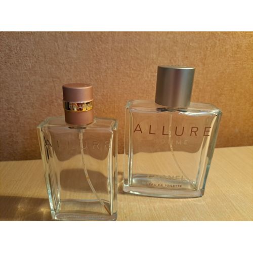 Lot De 2 Flacons Vides Chanel Allure Homme 100ml Et 50ml