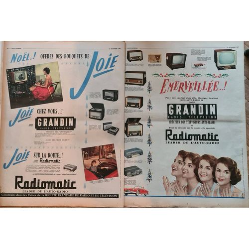 2 Publicités Pleine Page Grandin Et Radiomatic Années 1950