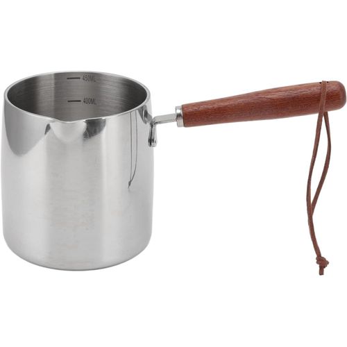 Casserole Antiadhésive En Acier Inoxydable De 450 Ml, Chauffe-Beurre Antiadhésif, Casserole À Lait Avec Bec Verseur Pour La Maison, La Cuisine, Le Dortoir, Le Bureau[Q760]