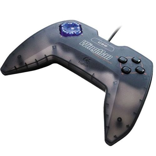 Logitech Wingman Precision - Manette De Jeu - 4 Boutons - Filaire - Gris, Translucide